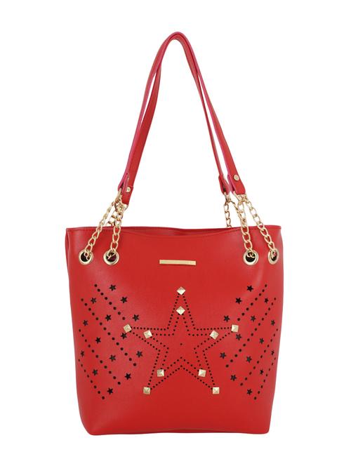 red leatherette regular handbag - 16798051 - Very Small Image - 1
