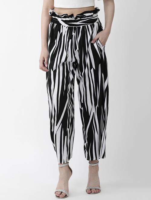 high rise striped palazzo - 16798794 - Very Small Image - 1