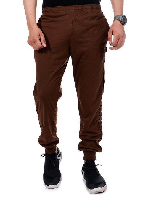 brown solid jogger - 16799755 - Very Small Image - 1