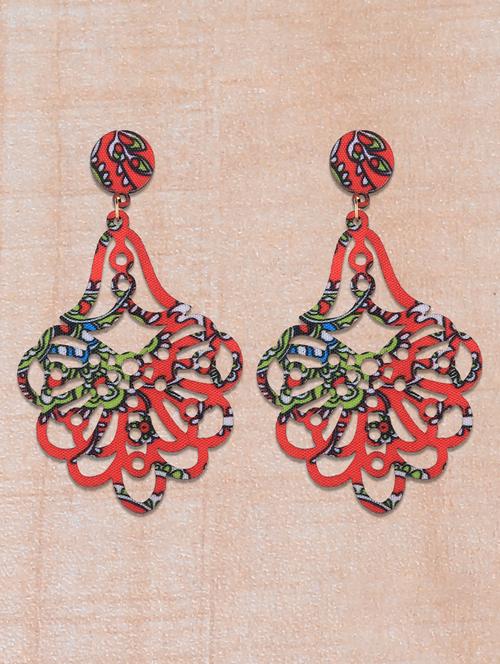 multi colored wood drop earring - 16800389 - Very Small Image - 1
