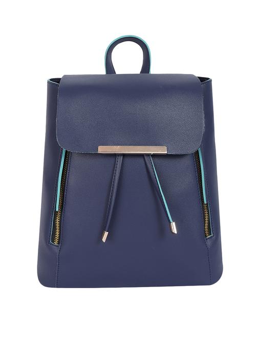 blue leatherette (pu) regular backpack - 16800566 - Very Small Image - 1