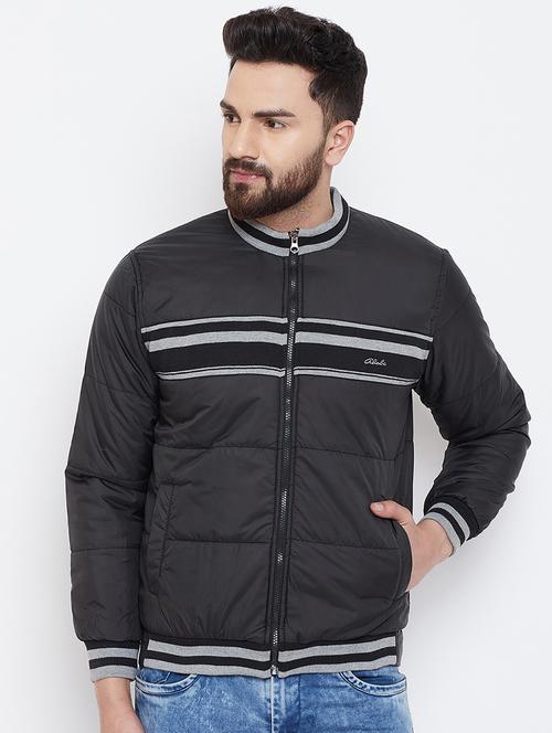 black striped quilted jacket - 16800624 - Very Small Image - 1