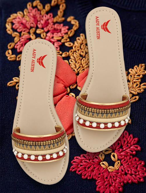 red slip on sandals - 16801558 - Very Small Image - 1