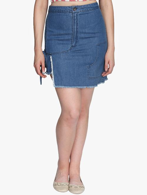 frayed hem asymmetric skirt  - 16804606 - Very Small Image - 1