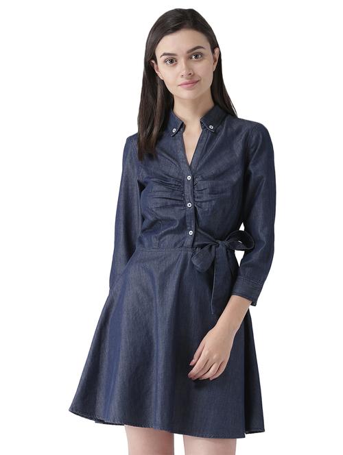 mandarin neck a-line dress  - 16804624 - Very Small Image - 1