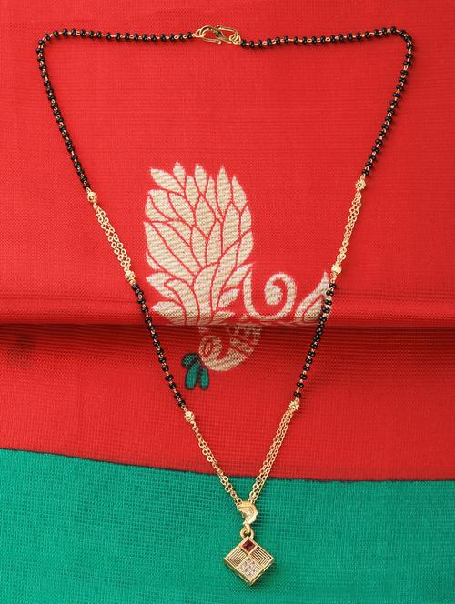  black gold tone  beads mangalsutra - 16806420 - Very Small Image - 1