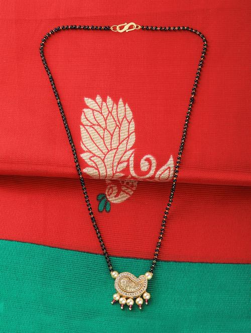 black gold  tone beads mangalsutra - 16806423 - Very Small Image - 1