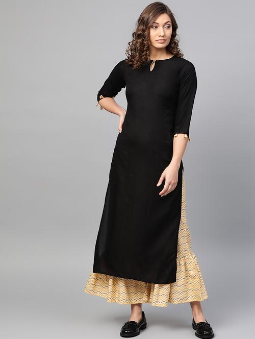 solid kurta palazzo set - 16806566 - Very Small Image - 1