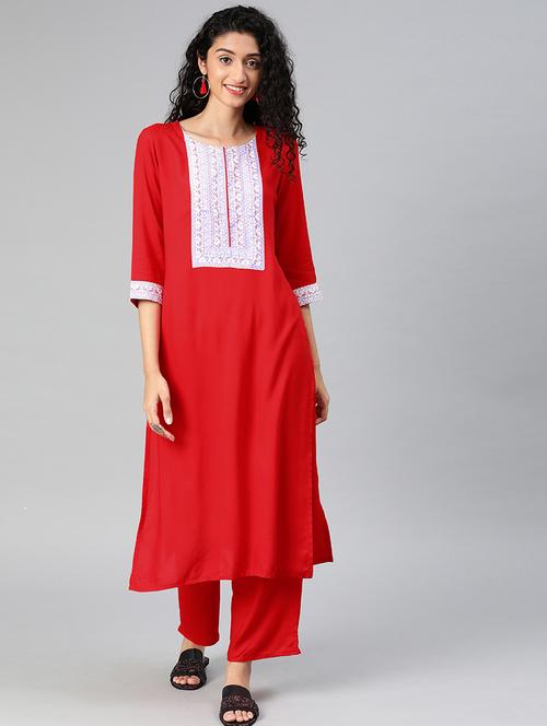 contrast kurta palazzo set - 16808509 - Very Small Image - 1