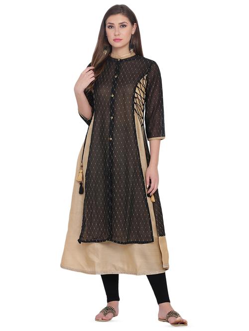 printed layered kurta - 16808657 - Very Small Image - 1