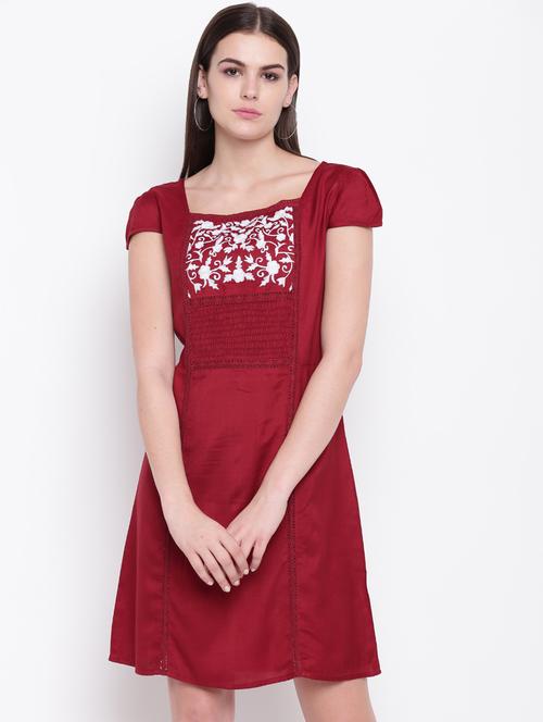 women's fit & flare floral dress - 16810012 - Very Small Image - 1