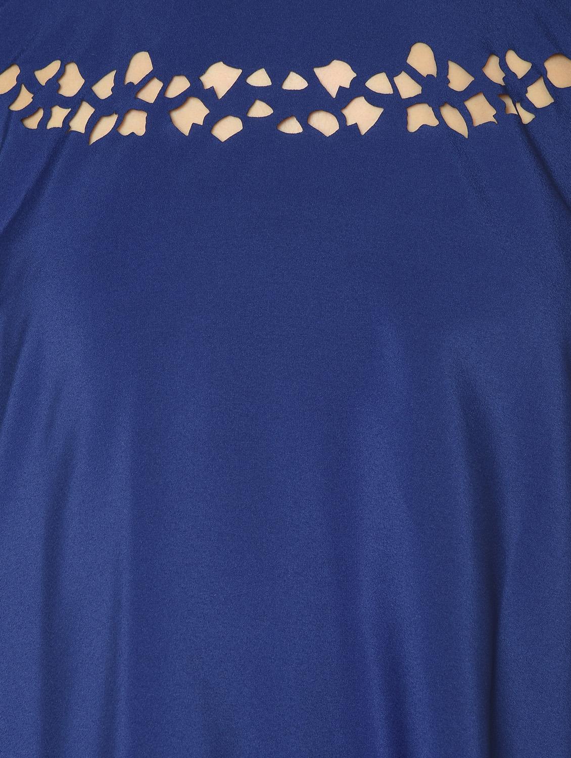 cut out detail asymmetric poncho - 16810946 - Standard Image - 5