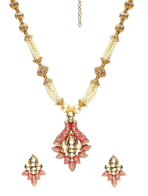 gold metal short necklace - 16811740 - Very Small Image - 1