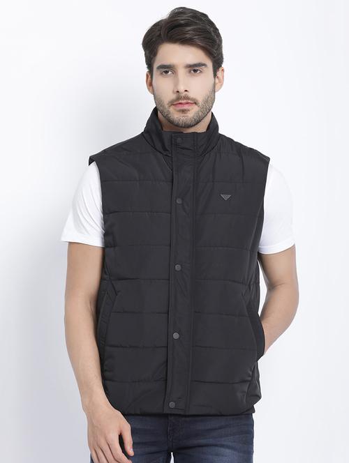 black solid quilted jacket - 16812620 - Very Small Image - 1
