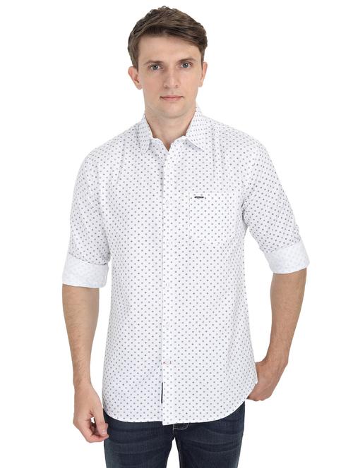 white printed casual shirt - 16813093 - Very Small Image - 1