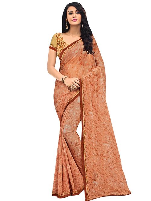 abstract printed saree with blouse - 16814094 - Very Small Image - 1