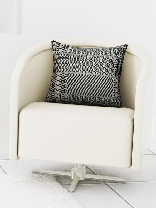 handmade cushion cover with front:- jacquard & back cotton - 16815200 - Very Small Image - 1