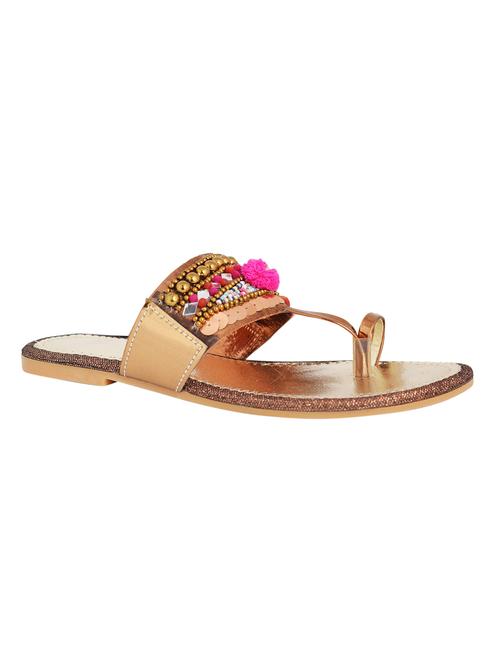 gold one toe sandals - 16816046 - Very Small Image - 1