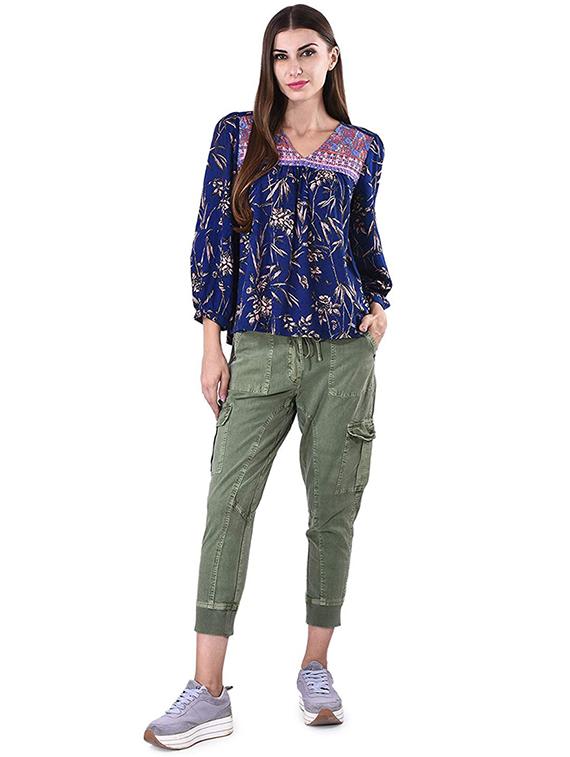 women's straight v neck top - 16816426 - Standard Image - 3