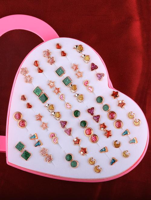 multi colored metal combo's. earring - 16818523 - Very Small Image - 1