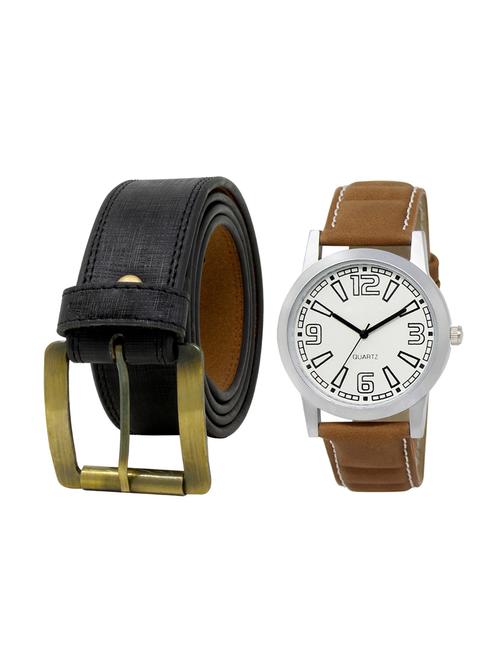 multi colored leatherette belt with watch - 16818954 - Very Small Image - 1