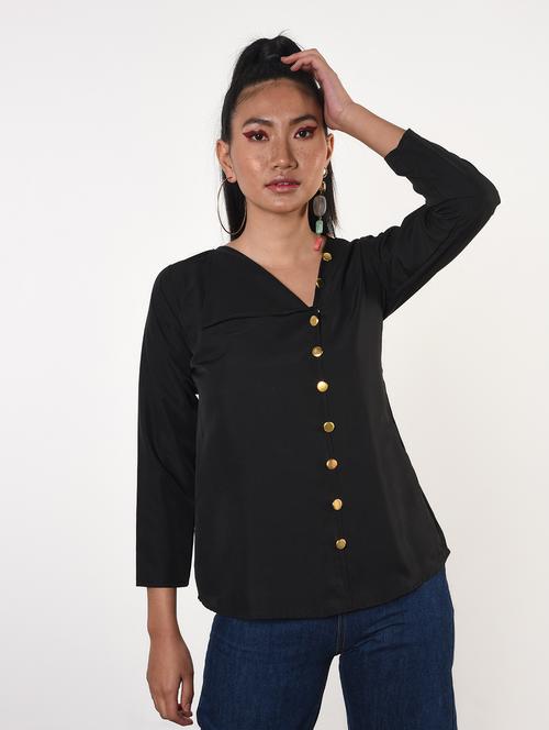 metallic button up top  - 16822175 - Very Small Image - 1