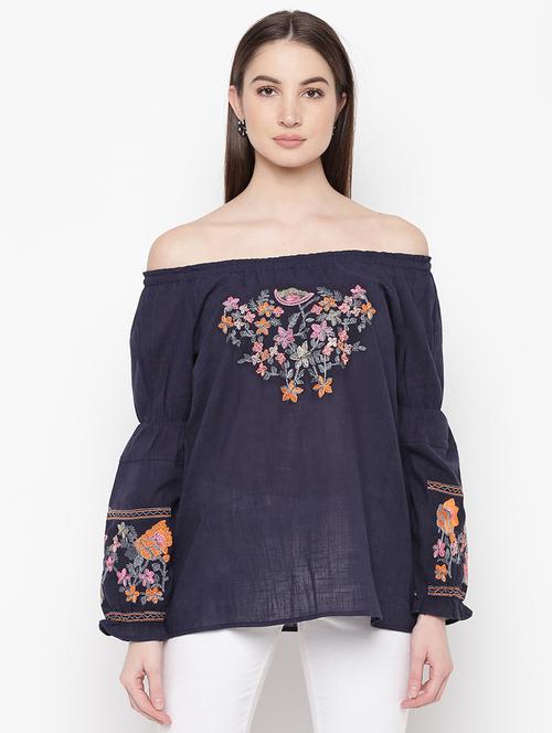 women's straight off shoulder top - 16822314 - Very Small Image - 1