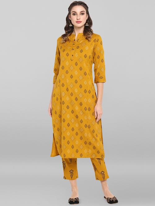 printed kurta pant set - 16824449 - Very Small Image - 1