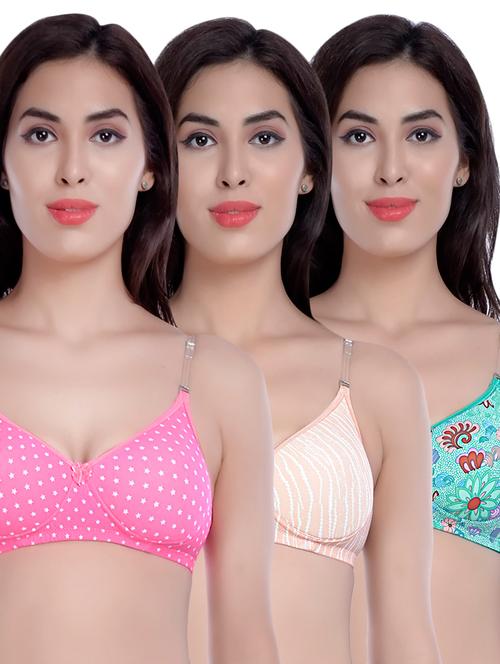 set of 3 detachable strap animal bra  - 16825277 - Very Small Image - 1