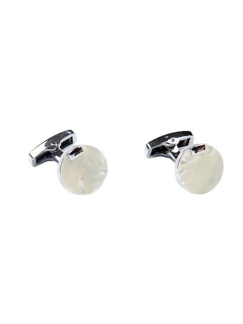 beige metal cufflinks - 16825680 - Very Small Image - 1