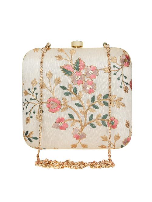  faux silk box clutch - 16828261 - Very Small Image - 1