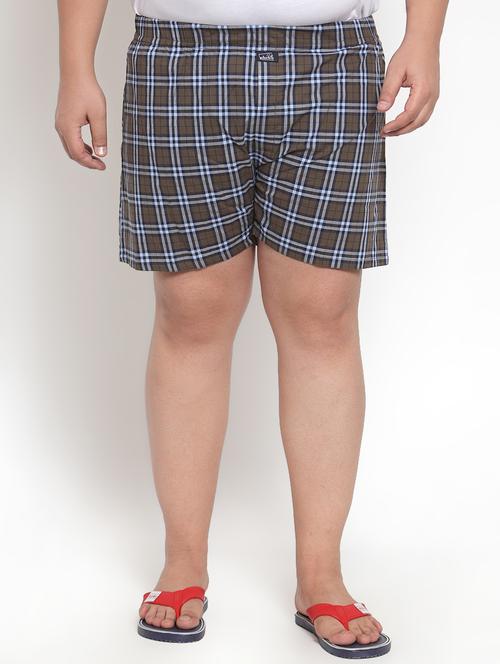 brown checkered boxer (plus size) - 16828903 - Very Small Image - 1