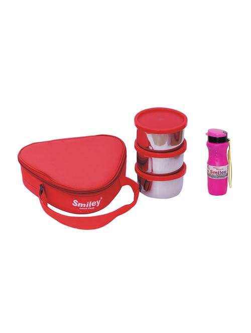 triangle lunch box with pink black water bottle - 16829090 - Very Small Image - 1
