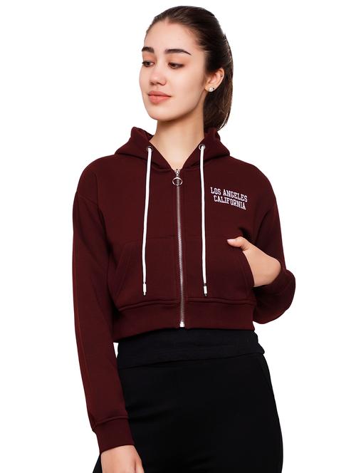 hooded neck cropped jacket - 16829613 - Very Small Image - 1