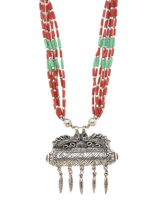 Multi Colored Metal Long Necklace - 16829882 - Very Small Image - 1