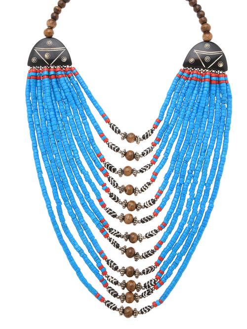 blue metal long necklace - 16829916 - Very Small Image - 1