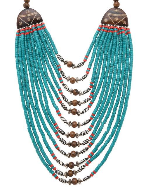 blue metal long necklace - 16829917 - Very Small Image - 1