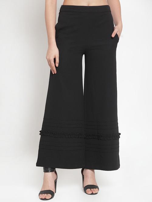 high rise frill detail palazzos  - 16830224 - Very Small Image - 1