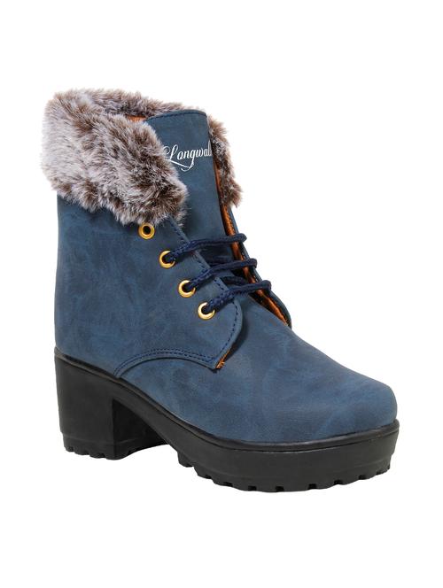 blue lace-up boots - 16830701 - Very Small Image - 1