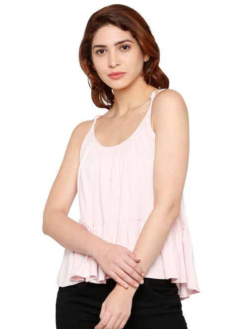 women's peplum shoulder strap top - 16830802 - Very Small Image - 1