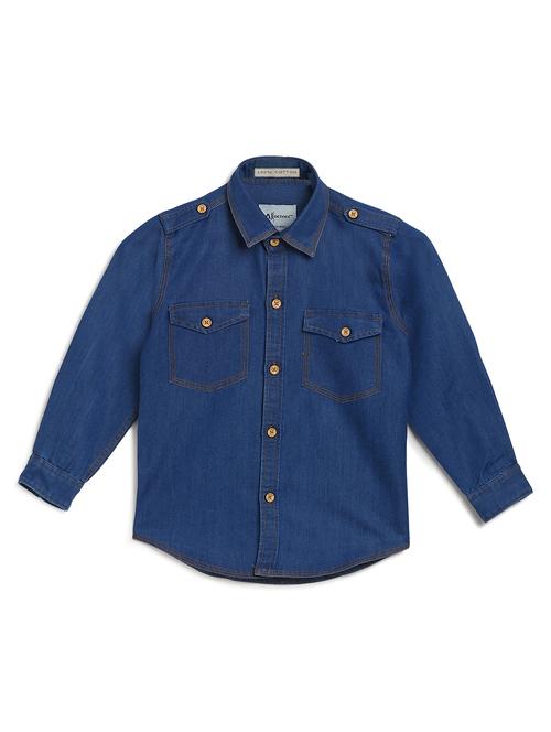 boy solid collared long sleeves shirt - 16830963 - Very Small Image - 1