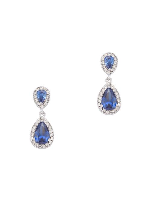 blue metal drop earring - 16831371 - Very Small Image - 1