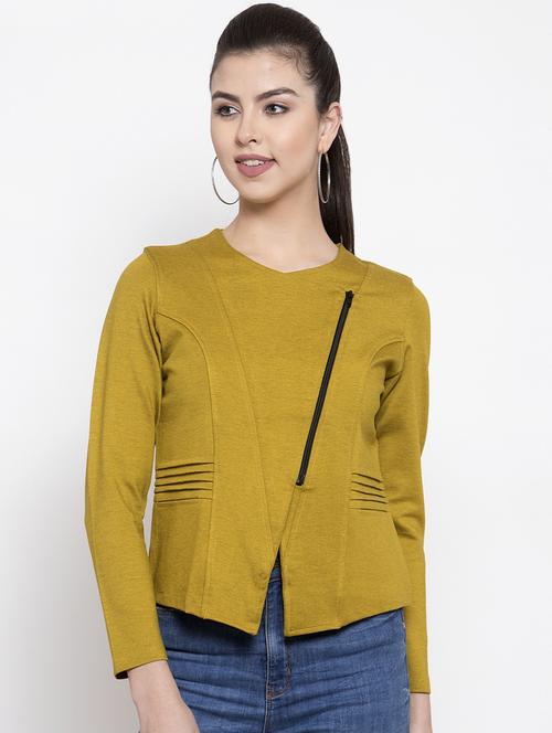 contrast zip up acrylic  jacket - 16832185 - Very Small Image - 1