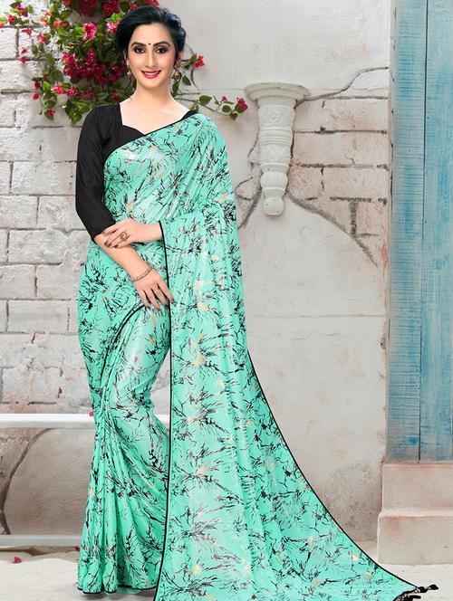 abstract printed saree with blouse - 16834270 - Very Small Image - 1