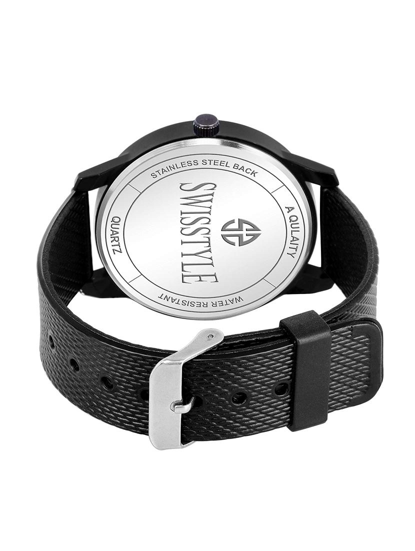 swisstyle date and day dial black analogue watches for men-ss-gr184-blk-blk (1) - 16834305 - Zoom Image - 2