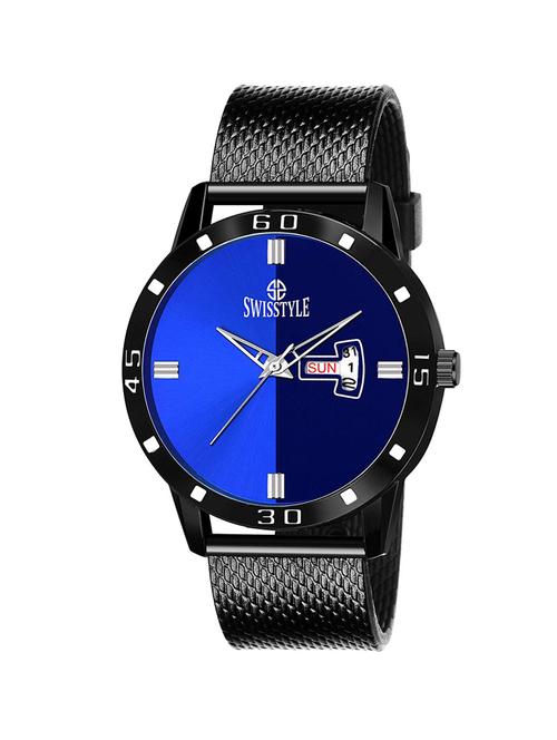 swisstyle date and day dial blue analogue watches for men-ss-gr801-blu-blk (1) - 16834313 - Very Small Image - 1