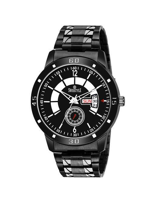 swisstyle date and day dial black analogue watches for men-ss-gr922-blk-ch (1) - 16834360 - Very Small Image - 1