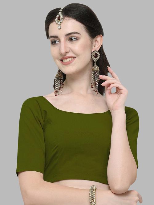 mehandi solid blouse - 16835026 - Very Small Image - 1