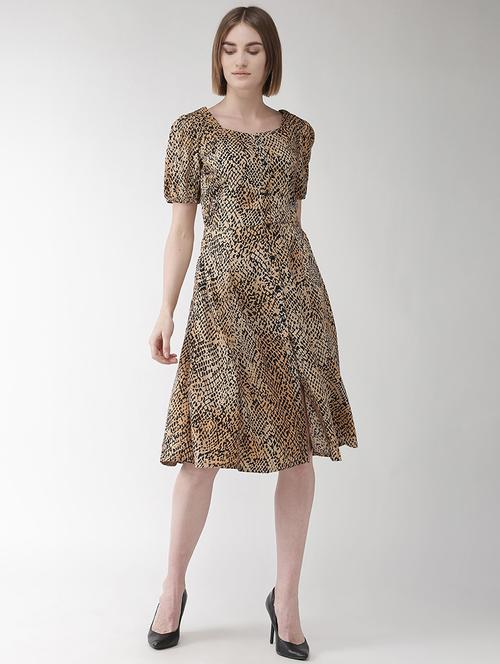 button up animal a-line dress - 16838334 - Very Small Image - 1