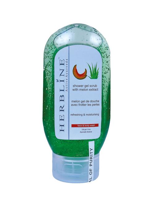 herbline melon shower gel scrub with face wash 120gm - 16840145 - Very Small Image - 1
